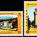 GUERNSEY 1978 MOUNUMENTS EUROPA STAMP 2V SET MINT NH STAMPS