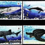 THAILAND 2019 WWF - PROTECTED MARINE ANIMALS 4V SET MINT NH STAMPS