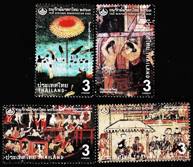 THAILAND 2020 THAI HERITAGE MURAL PAINTINGS 4V SET MINT NH STAMPS