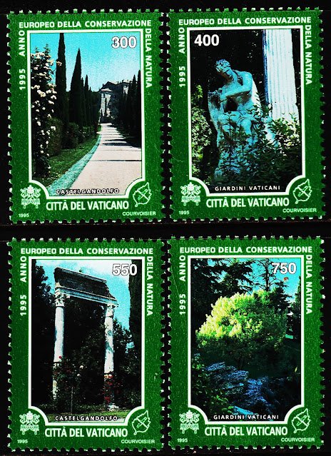 VATICAN CITY 1995 NATURE CONSERVATION YEAR 4 DIFFERENT MINT NH STAMPS
