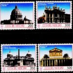 VATICAN CITY 1993 MEMORIAL BUILDINGS 4 DIFFERENT MINT NH STAMPS