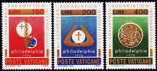 VATICAN CITY 1976 41st International Church Congress -3V SET MINT NH STAMPS