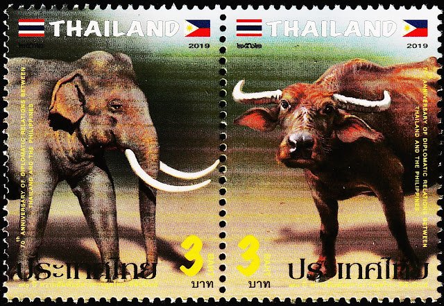 THAILAND 2019 ELEPHANT AND ANIMAL - Joint Issue with Philippines MINT NH STAMPS