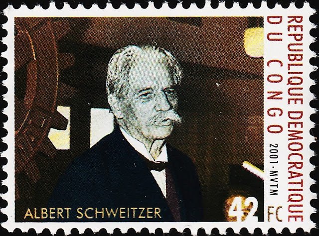 CONGO 2001 ALBERT SCHWEITZER PHILOSOPHER HUMANITARIAN NOBEL PEACE PRIZE MINT NH STAMPS #D15