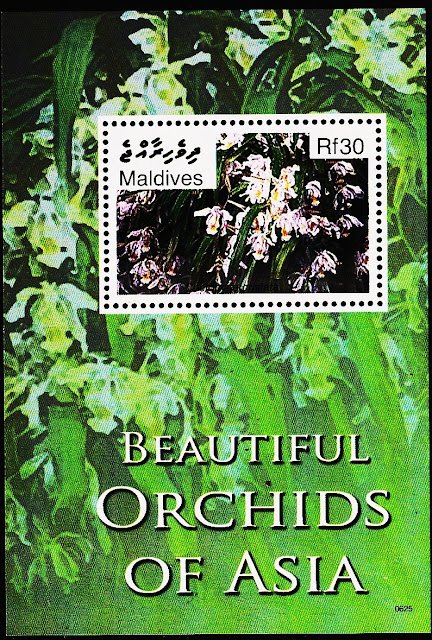 MALDIVES 2007 ORCHIDS MINT NH MINIATURE SHEET