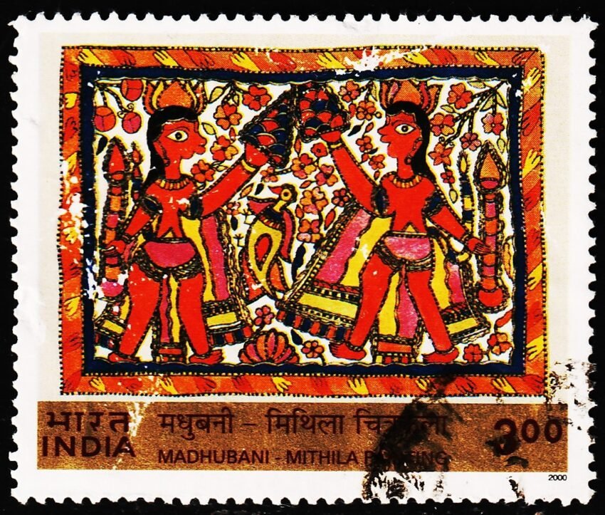 INDIA MADHUBANI PIANTING USED STAMPS