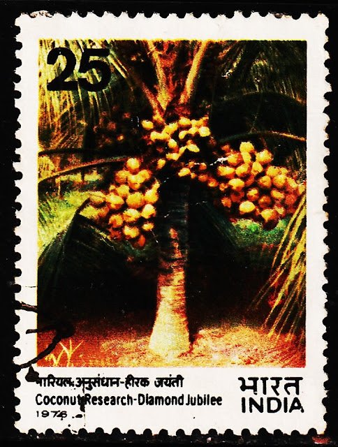 INDIA COCONUT RESEARCH USED STAMPS