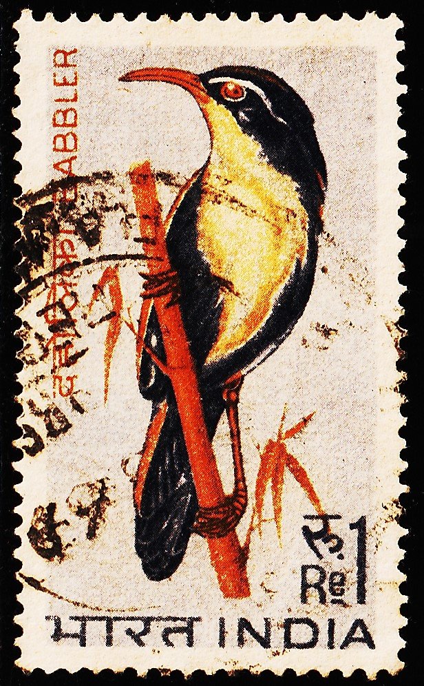 INDIA 1968 BIRDS 1 RS USED STAMPS
