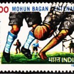 INDIA MOHUN BAGAN CENTENARY FOOTBALL USED STAMPS