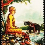 SRILANKA ELEPHANT BUDDHIST MONK USED STAMPS