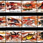 GUINEA FISH MINT STAMPS