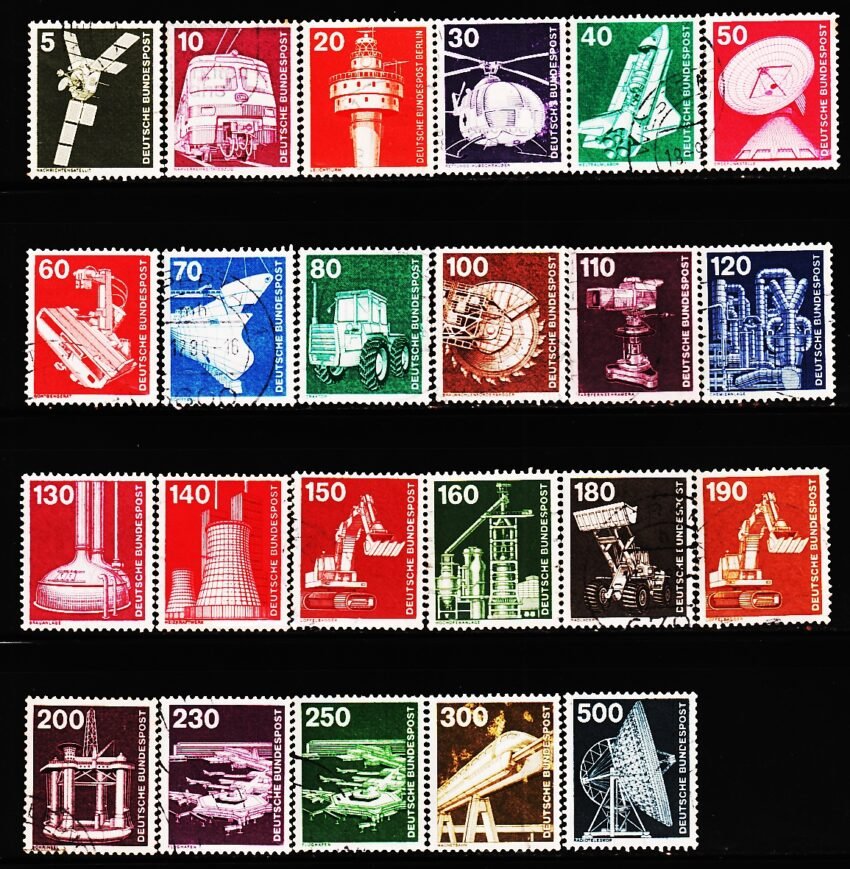 GERMANY SCIENCE AND TECHNOLOGY 23V SET USED STAMPS