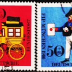 GERMANY 1966 Annual FIP Congress in Munich 2 DIFFERENT USED STAMPS#P6