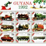 GUYANA 1992 TOY TRAINS MINT NH MINIATURE SHEET #C