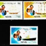 NEVIS 1981 ROYAL WEDDING CHARLES AND DIANA 3 DIFFERENT MINT NH FV RS 250 #3026
