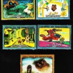 USSR 1988 CARTOONS FILM 5 DIFFERENT MINT NH STAMPS #3026