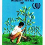 GHANA 1985 - IMPERF - INTERNATIONAL YOUTH YEAR - TREE PLANTING, MINT NH STAMP #2036